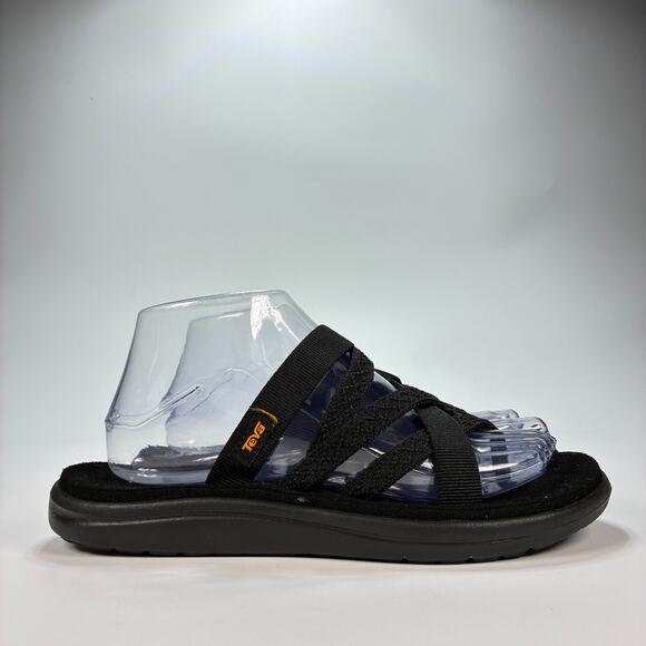 Teva Voya Zillesa Black Lightweight Comfort Sandals Shoe 1117032 Women’s Size 8 - Picture 1 of 9